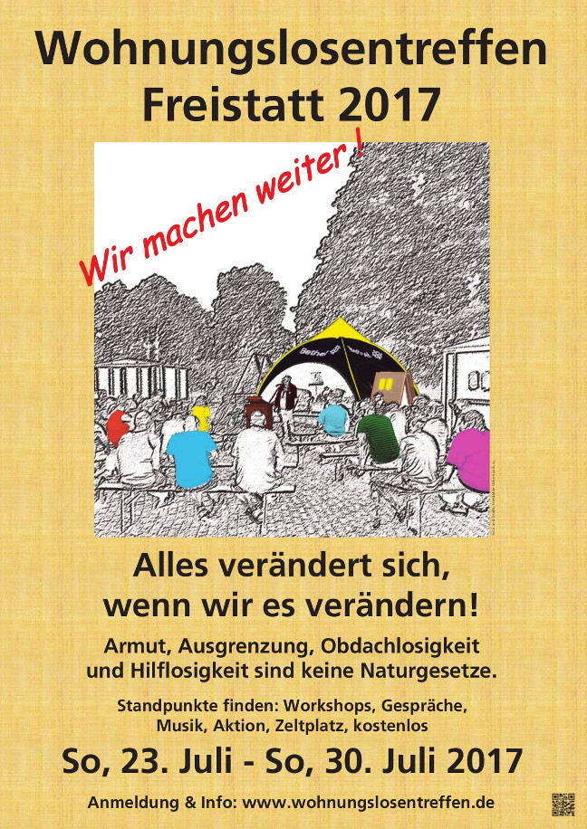 2017 Plakat Wohnungslosentreffen Freistatt